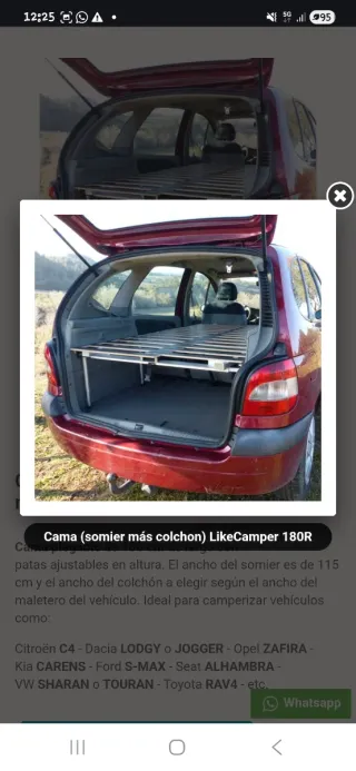 Somier+colchon camper -si no se vende por separado