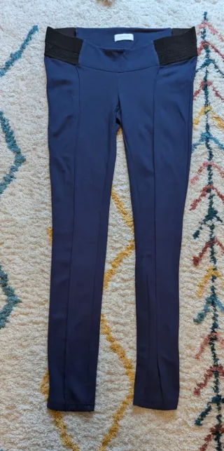 Leggings premamá azul y negro