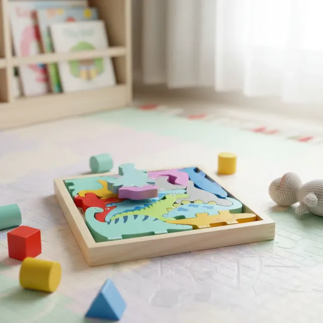 Pack 5 Puzzles Madera Montessori