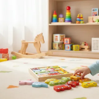 Pack 5 Puzzles Madera Montessori