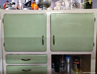 Mueble de cocina y mesa a juego vintage años 60