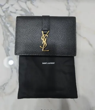 Portacarte Saint Laurent nero