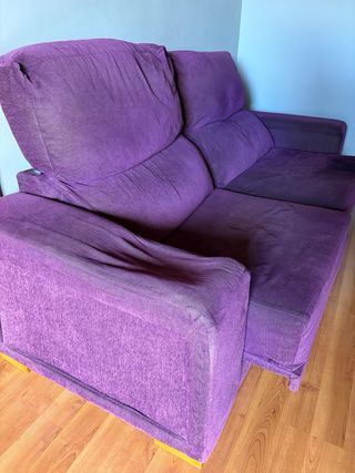Sofá y sillón relax morado 75€ todo