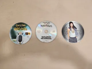 Conjuno 3 CDs música portuguesa + estojo/porta CDs