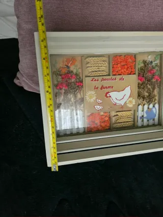 2 Bandejas de madera decoradas