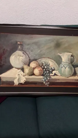 Cuadro al óleo naturaleza muerta