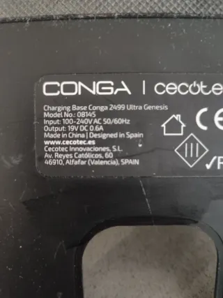 Base de carga robot conga