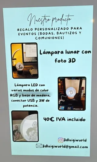 Lámpara litofanía personalizada Ofertaaa