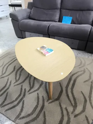 Mesa de centro ovalada madera