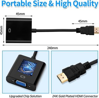 Adaptador HDMI Macho a VGA Hembra