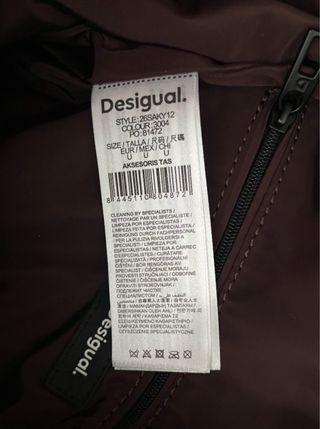 Mochila Desigual multiposición morado/rojo