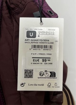 Mochila Desigual multiposición morado/rojo