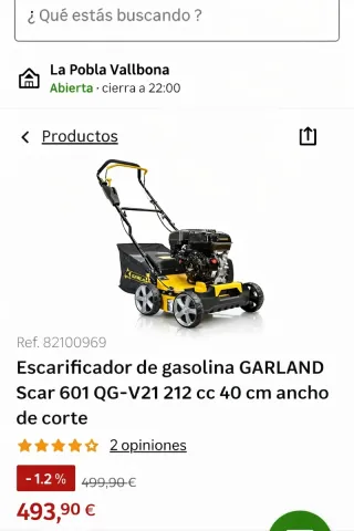 Escarificador recogedor de gasolina