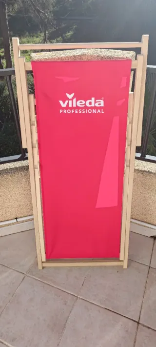 Tumbona de playa plegable y ajustable Roja