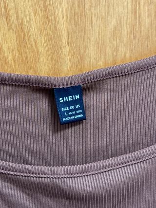 Top manga larga Shein Marrón Talla L