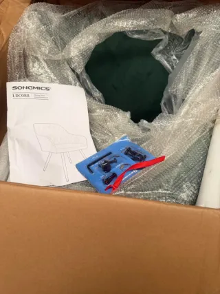 Silla Comedor Verde Terciopelo NUEVA!