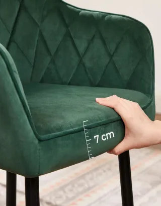 Silla Comedor Verde Terciopelo NUEVA!