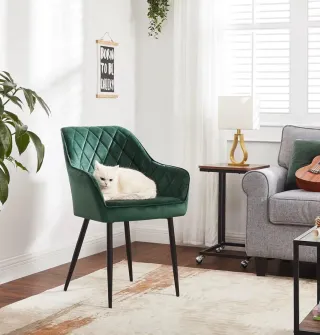 Silla Comedor Verde Terciopelo NUEVA!