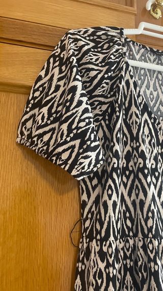 Vestido largo estampado mujer