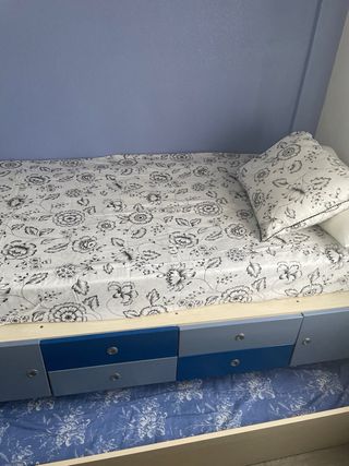 Cama nido con cajones y regalo estante.