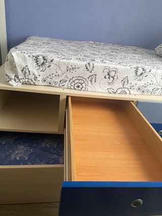 Cama nido con cajones y regalo estante.