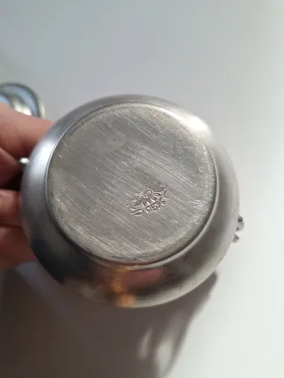 Set 2 tazzine + zuccheriera peltro