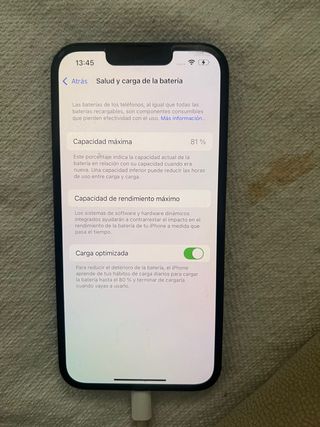 iPhone 14 - Salud de Batería 81%