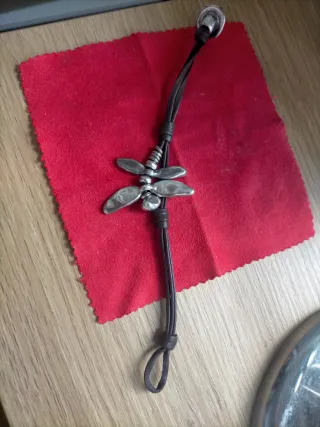 Pulsera Uno de 50 Cuero y Alpaca 19cm