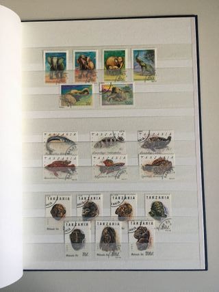 Sellos y hojitas bloque de Tanzania. Motivos.
