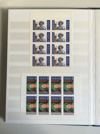 Sellos y hojitas bloque de Tanzania. Motivos.