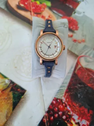 Orologio Fossil donna oro e blu