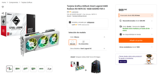 Tarjeta Gráfica RX 9070 ASRock Steel Legend