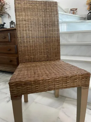 Sillas de comedor de mimbre