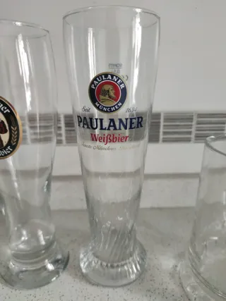 Lote 9 Vasos Cerveza (Paulaner, Lowenbrau...)