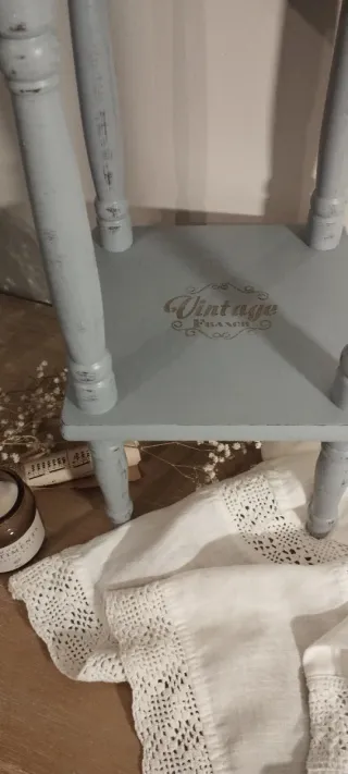 Estantería/Mesita Vintage de Madera