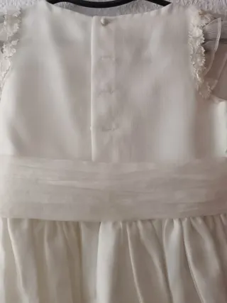 Vestido de comunión blanco + tocado