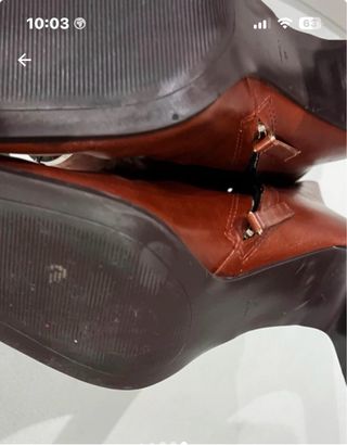 Botines de piel Mango marrones