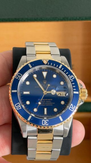 Rolex Submariner Date Mixto Azul/Oro