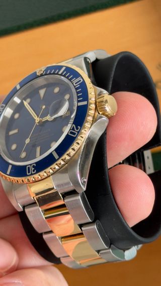 Rolex Submariner Date Mixto Azul/Oro