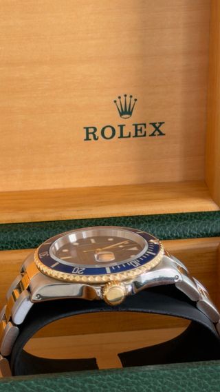Rolex Submariner Date Mixto Azul/Oro