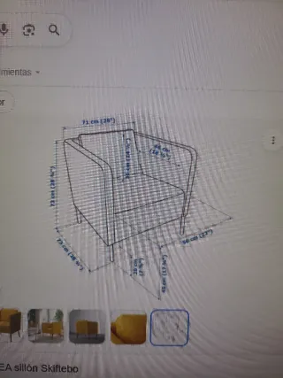 Sillón mostaza estilo nórdico de Ikea