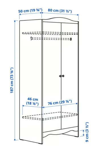 Armario IKEA SMÅGÖRA Blanco