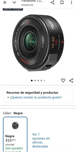 Panasonic Lumix G Vario PZ 14-42mm Negro