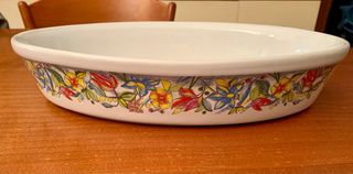 Pirofila D. Orea Italy Porcellana Floreale