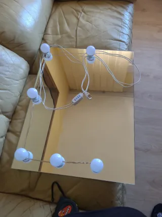 Espejo con luces LED 3 tonos tocador