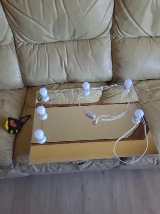 Espejo con luces LED 3 tonos tocador