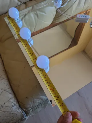 Espejo con luces LED 3 tonos tocador