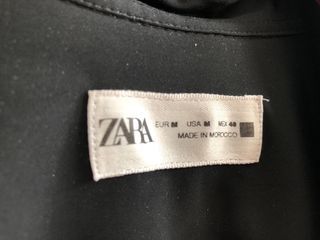 Camisa Zara Negra Manga Larga