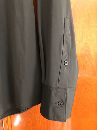 Camisa Zara Negra Manga Larga