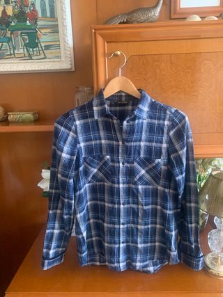 Camisa Massimo Dutti algodon cuadros T 36